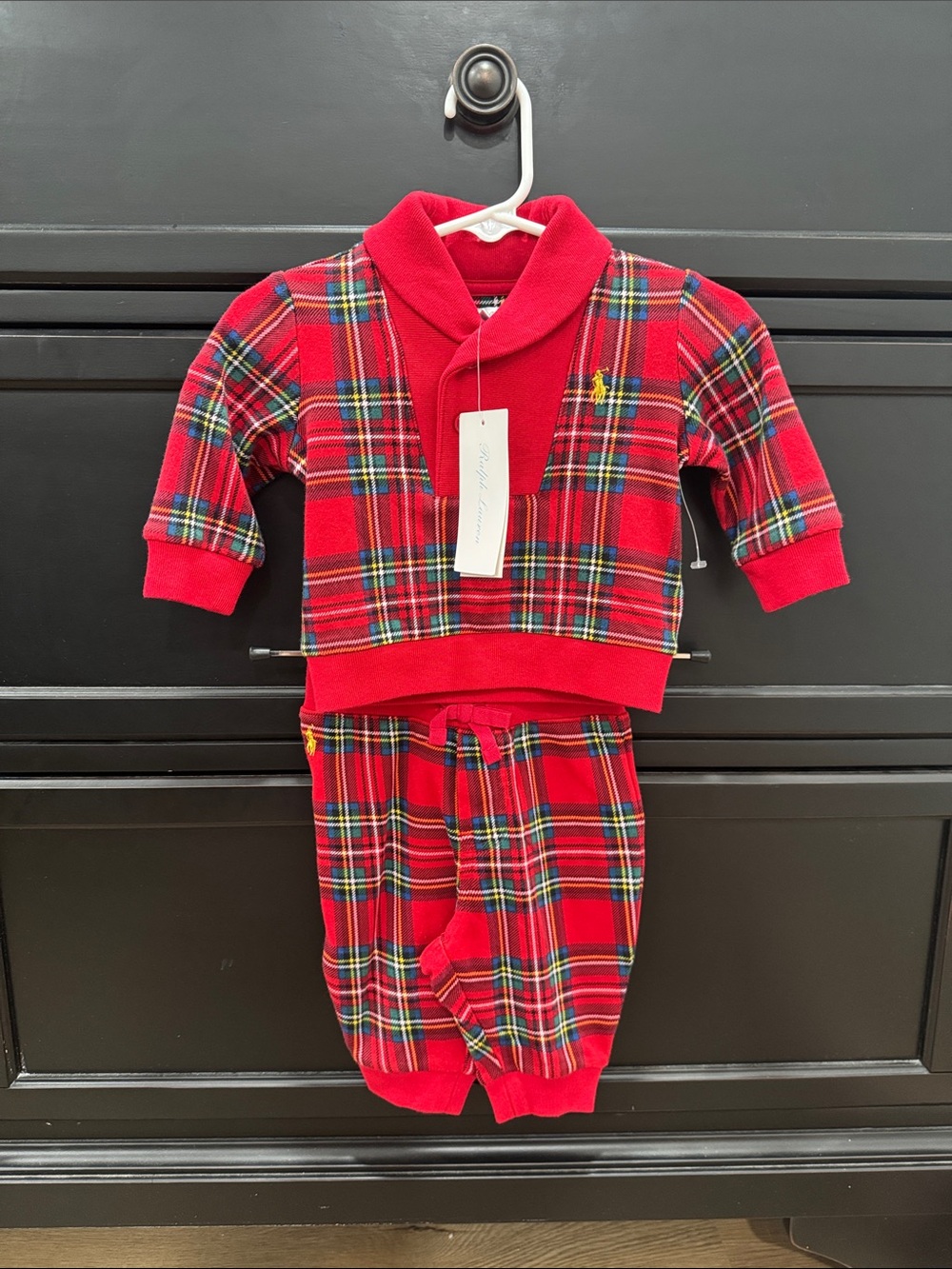 Ralph Lauren Christmas Set Size 3 Months 100% Cotton